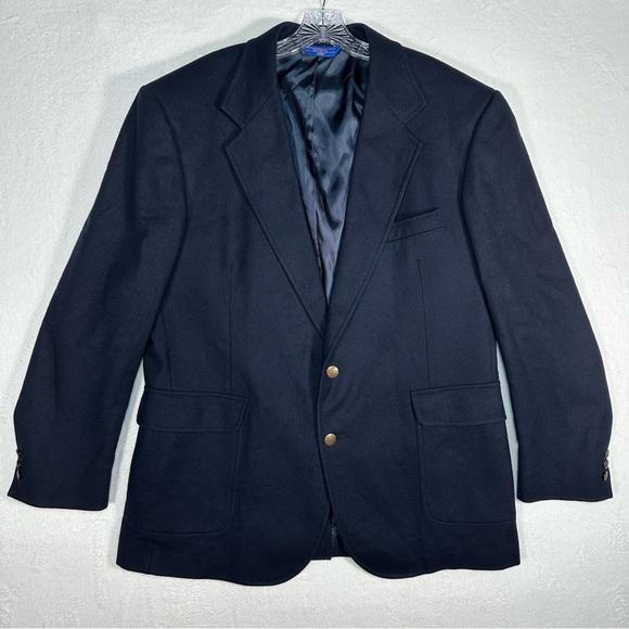 Vintage Pendleton Blazer Men's 46‎ Long Navy 100% Pure Virgin Wool Suit Jacket - Picture 1 of 9